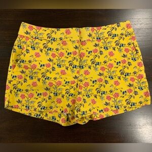LOFT Yellow Floral Riviera Shorts